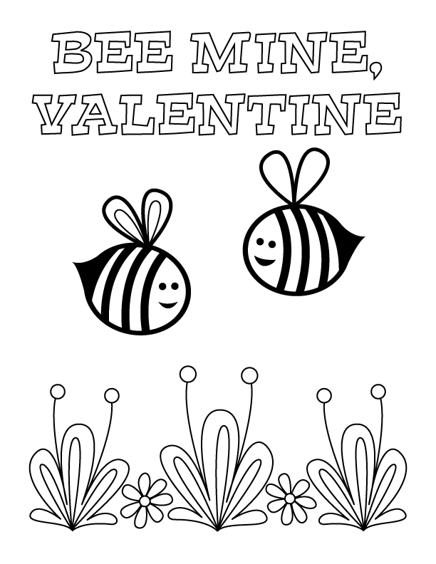 Valentines day coloring pages