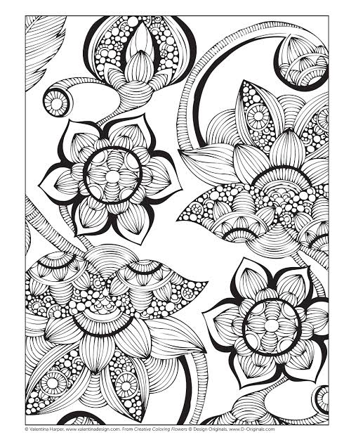 Design originals creative colouring flowers â a to z educational resources