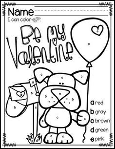 Free valentines day color by letter valentines day coloring page valentines day coloring kindergarten valentines