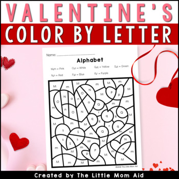 Valentines day color by letter