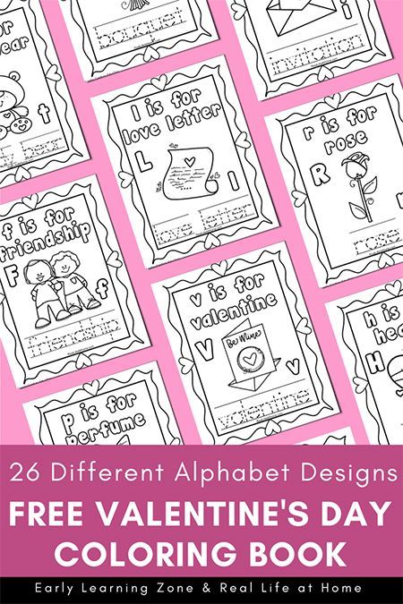 Free valentines day coloring pages alphabet packet prek