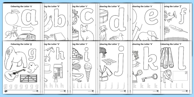 Alphabet coloring pages resource pack teacher