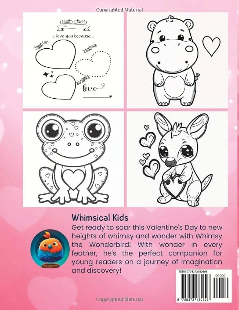 Valentine coloring book for kids ages