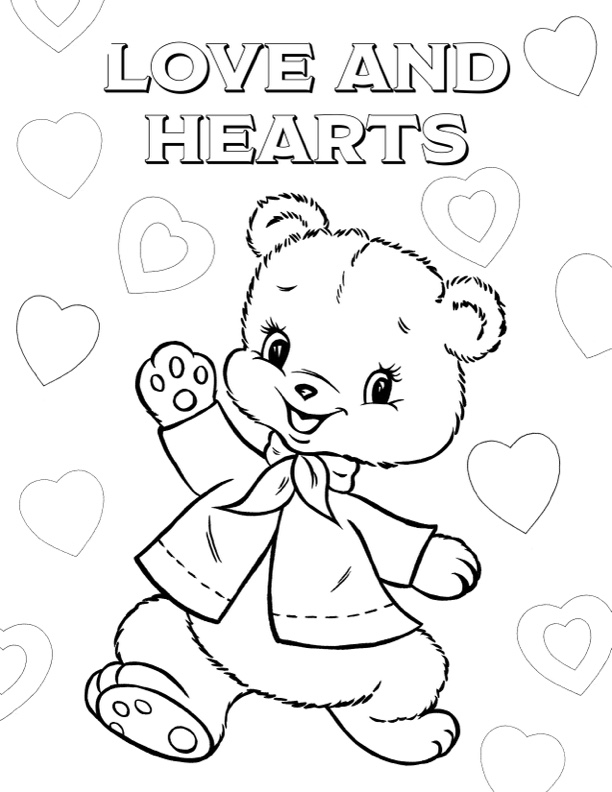 Valentine coloring pages