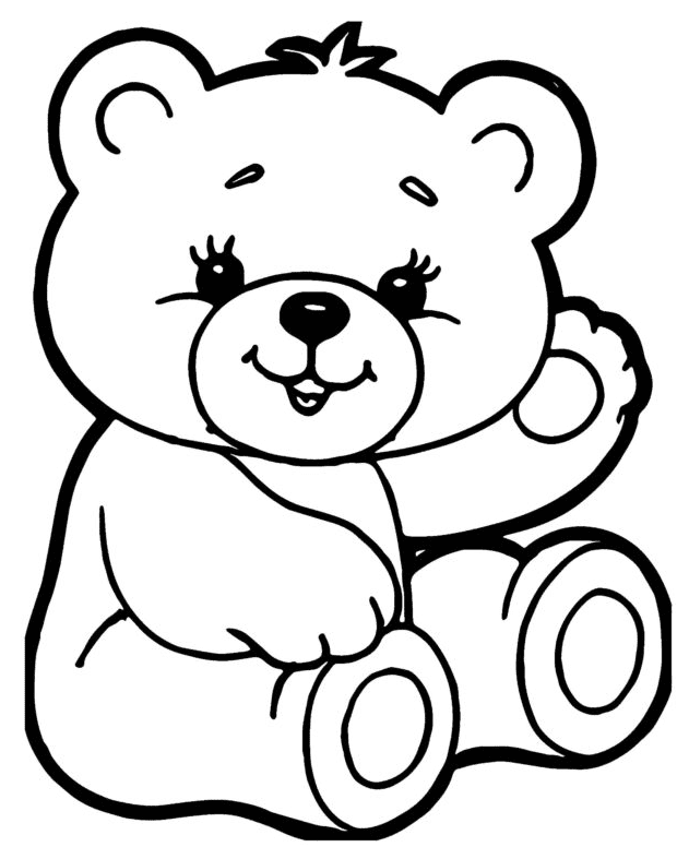 Teddy bear coloring pages printable for free download
