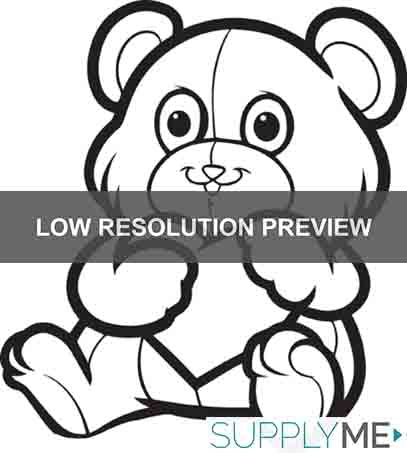 Printable valentines day teddy bear coloring page for kids â