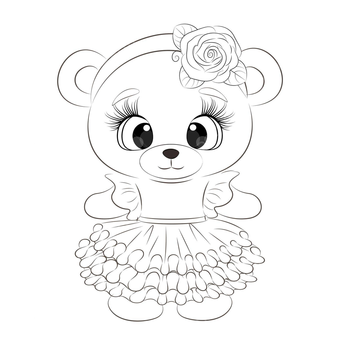 Teddy bear coloring book cute girl woman gift teddy vector bear drawing book drawing girl drawing png and vector with transparent background for free download