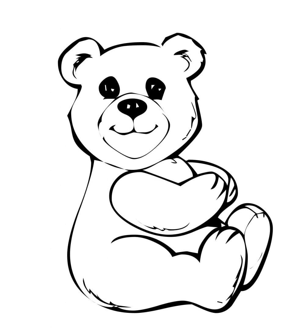 Teddy bears image coloring page