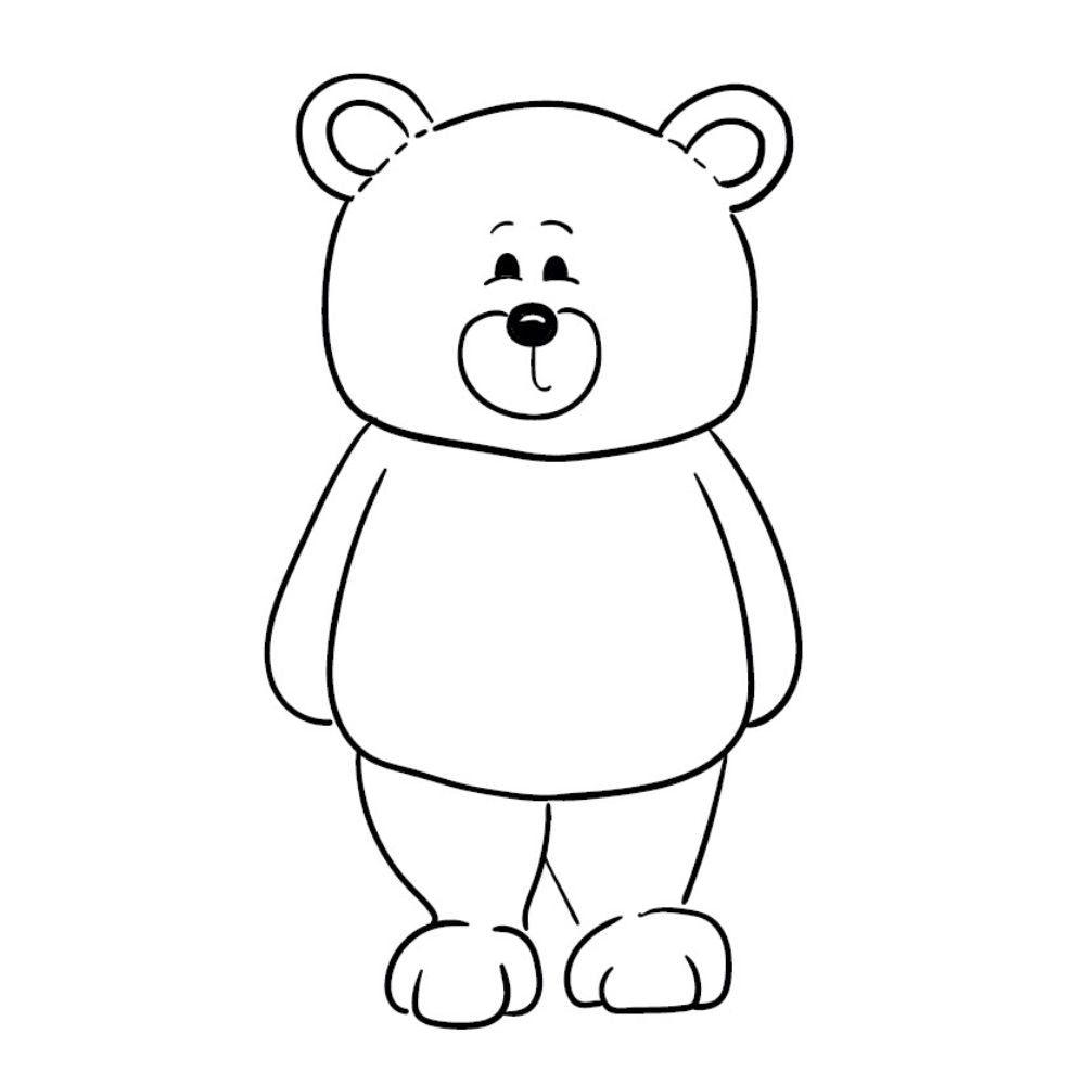 Coloring picture bear teddy bear â