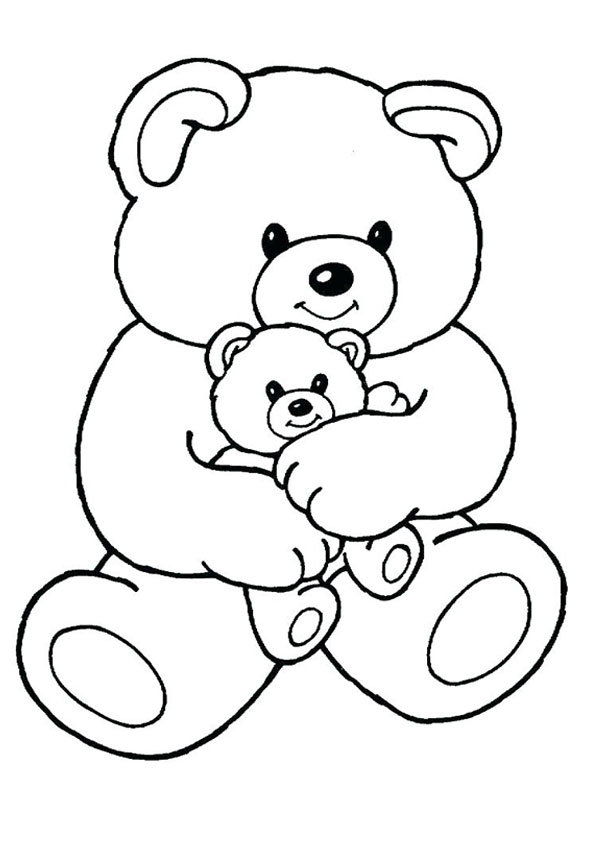 Coloring pages kids teddy bear coloring page