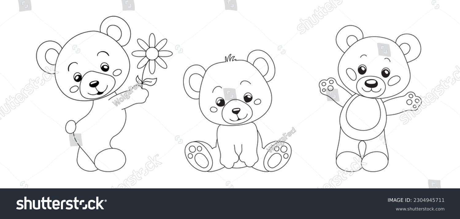 Teddy bear coloring pages images stock photos d objects vectors