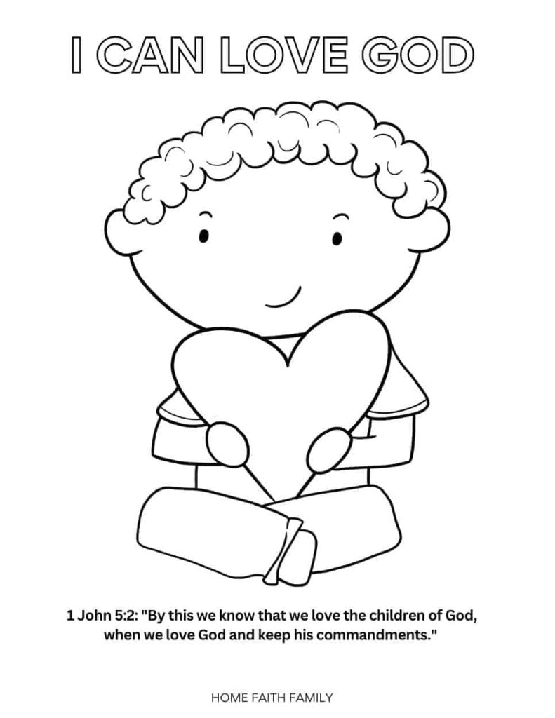 Free christian valentines day coloring pages for kids