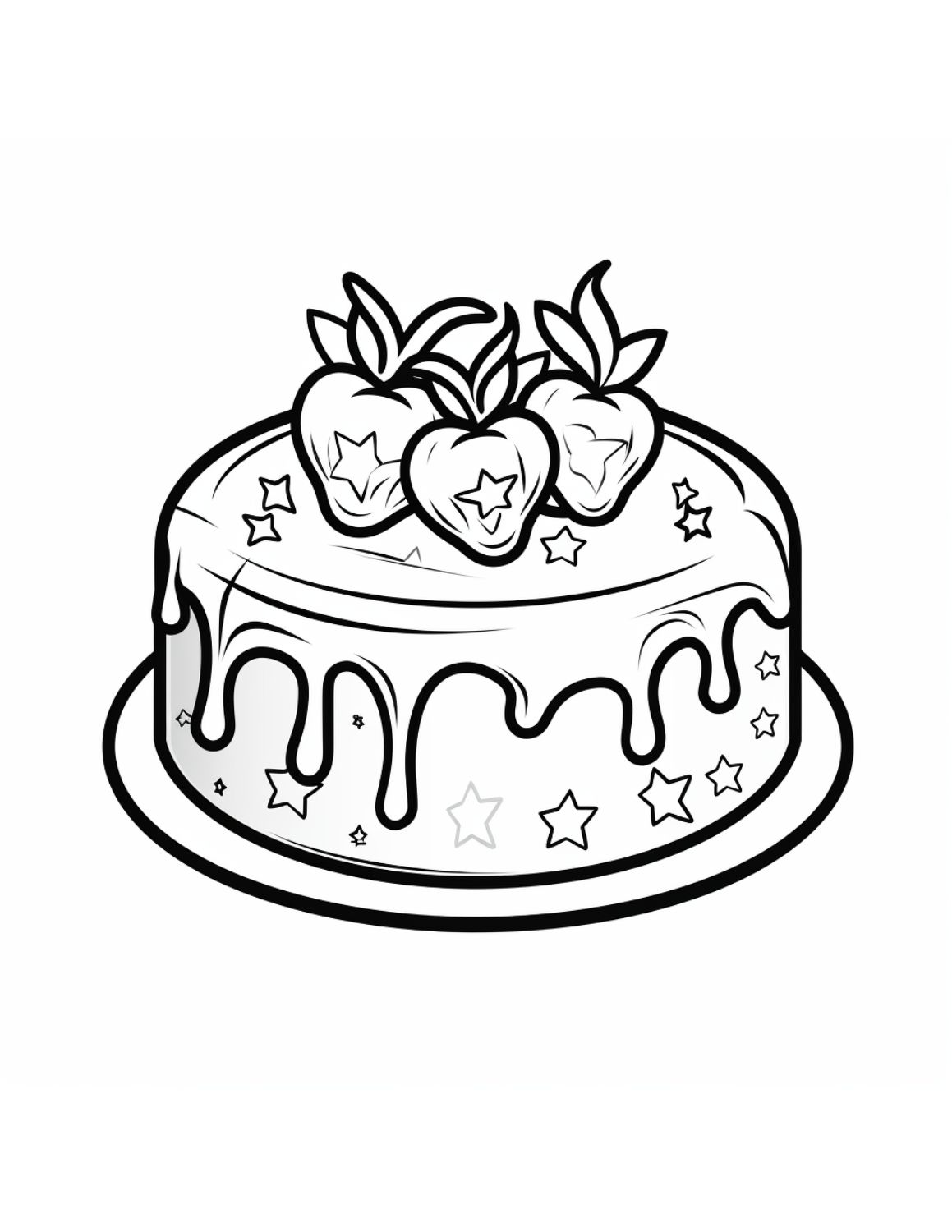 Free printable cake coloring pages for kids and adults skip to my lou