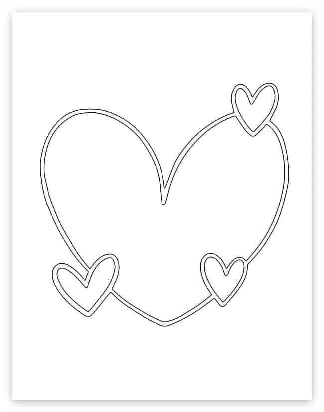 Free heart coloring pages to print and color