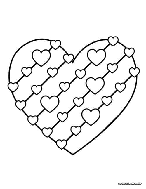 Heart coloring pages