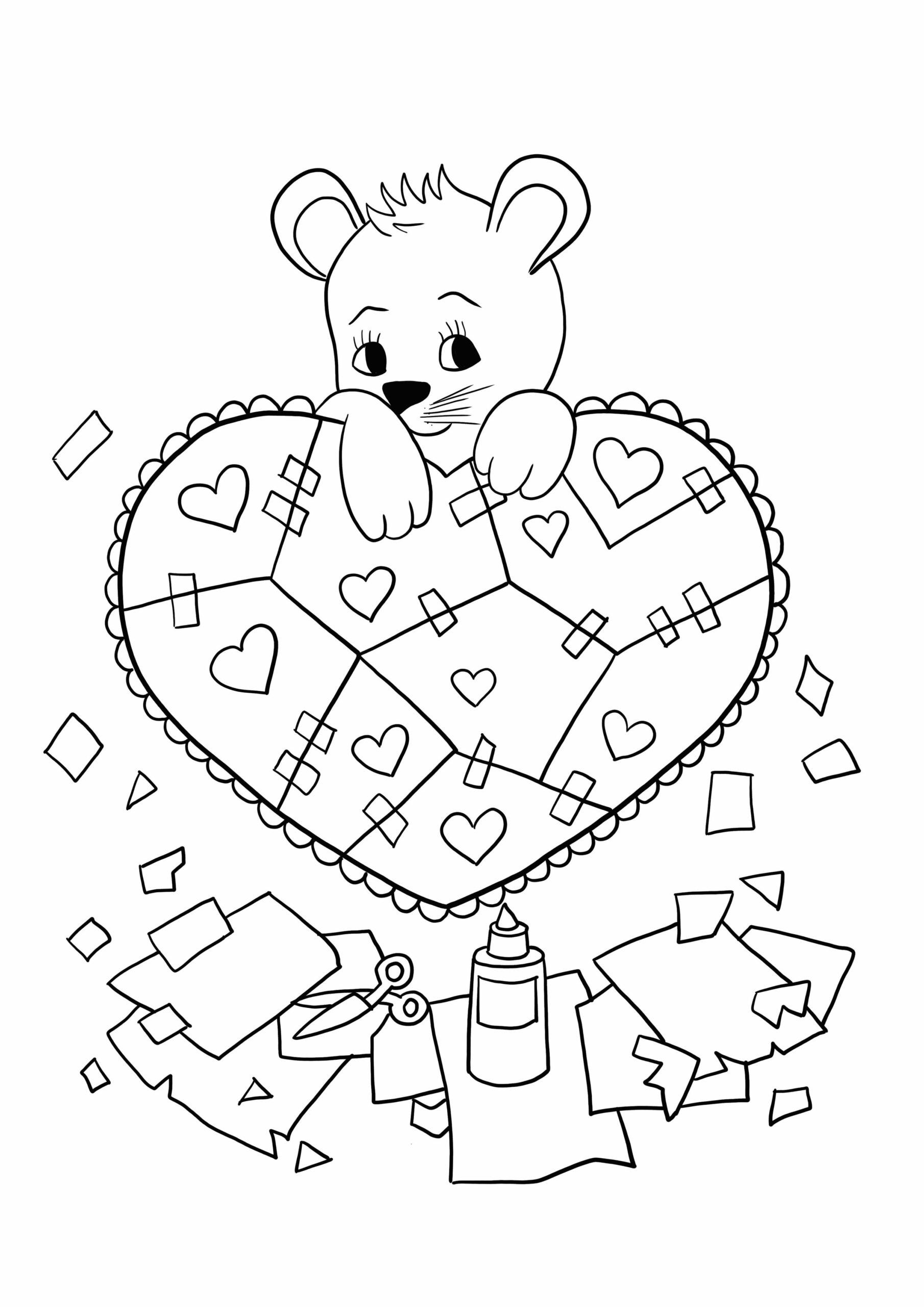 Broken heart coloring pages