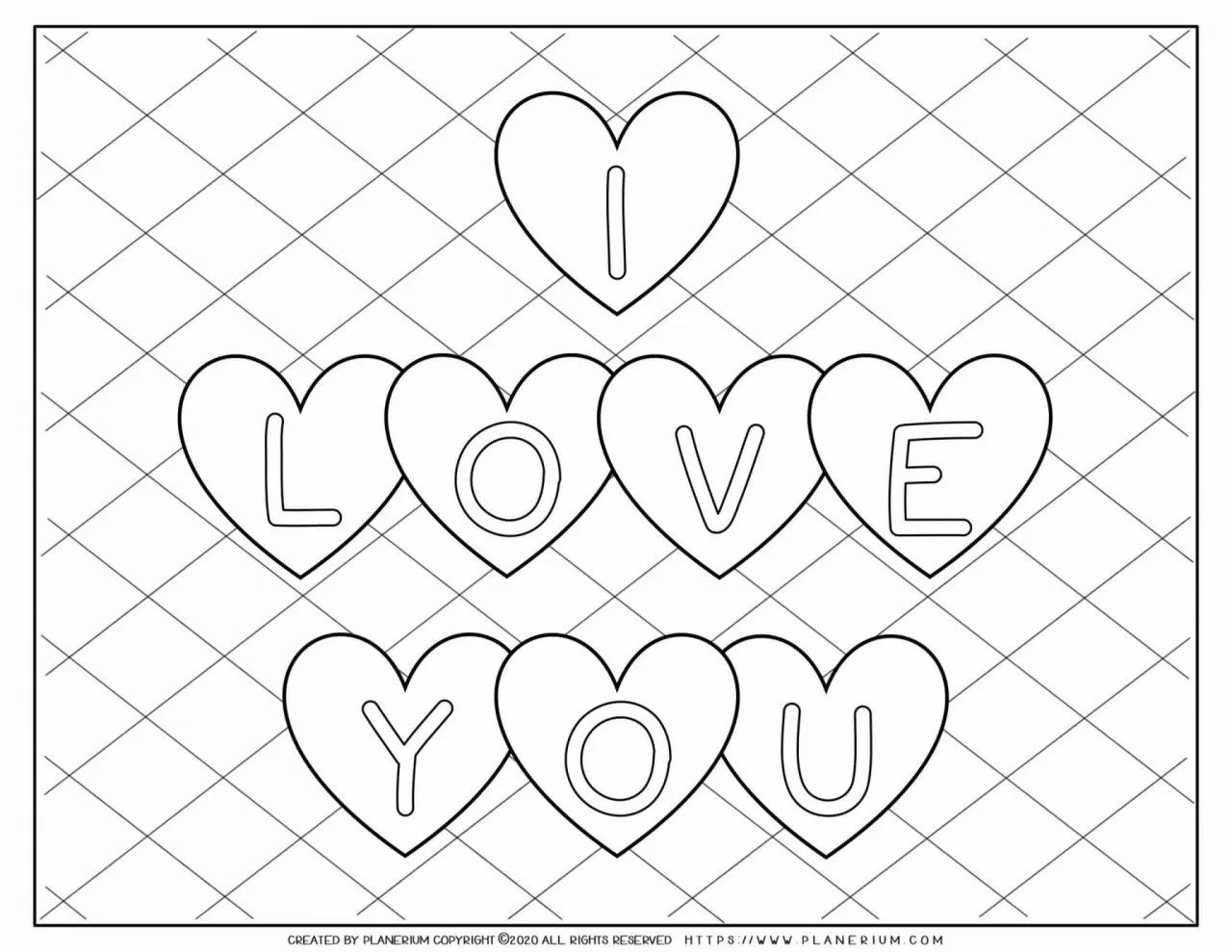 Valentines day coloring page