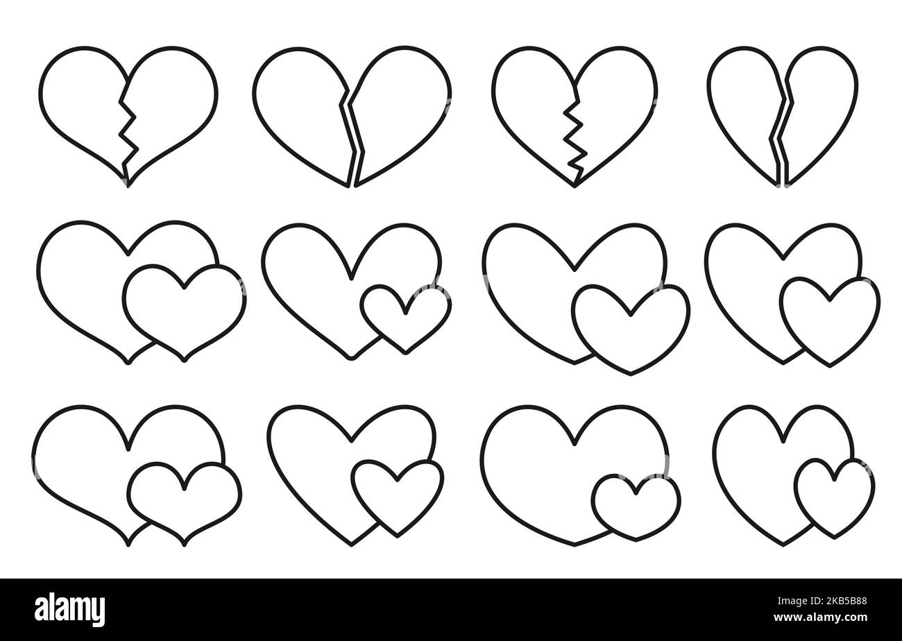 Heart valentine card coloring page stock vector images