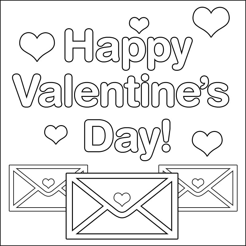 Valentine coloring pages