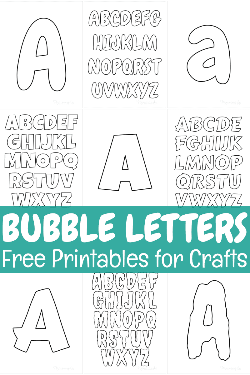 Free printable bubble letters for crafts