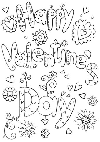 Free printable valentines day coloring pages for adults