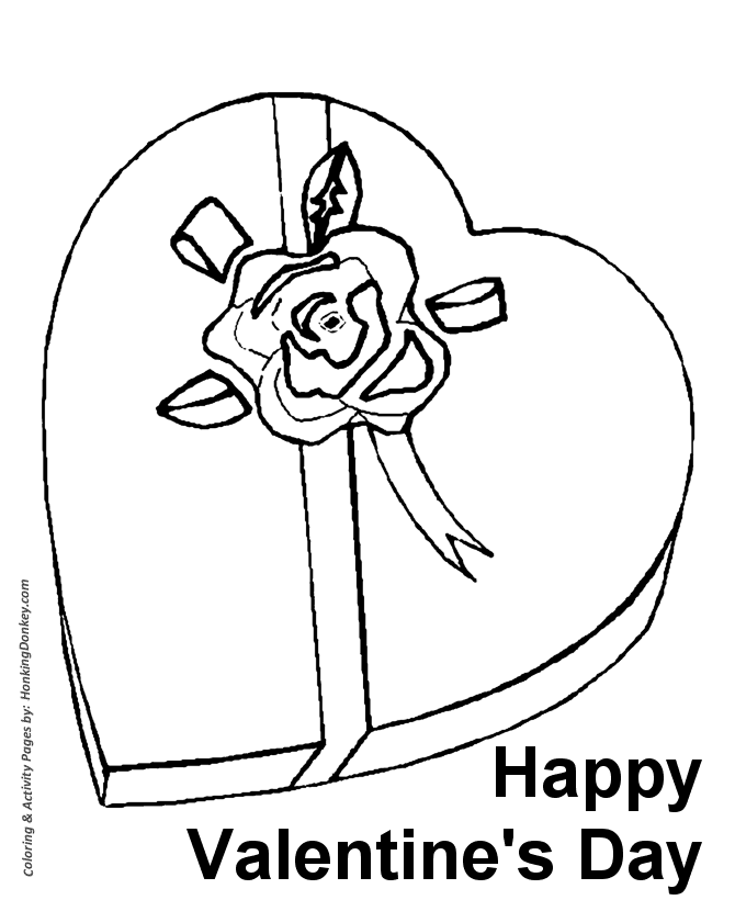 Valentines day hearts coloring pages