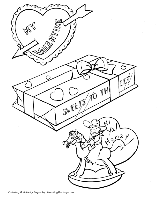 Kids valentines day coloring pages