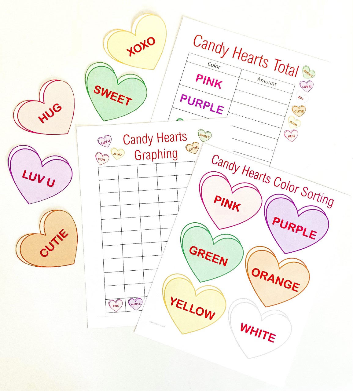 Candy hearts kids activity