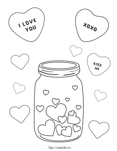 Valentines day coloring pages for kids