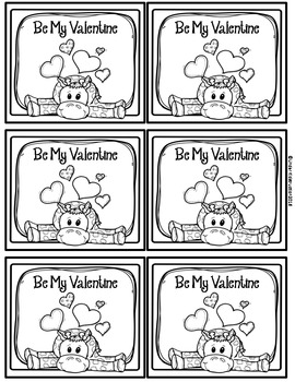 Valentine cards coloring pages by under kidstruction tpt