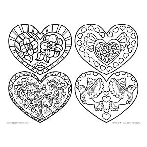 Beautiful valentines day coloring pages â feel the love