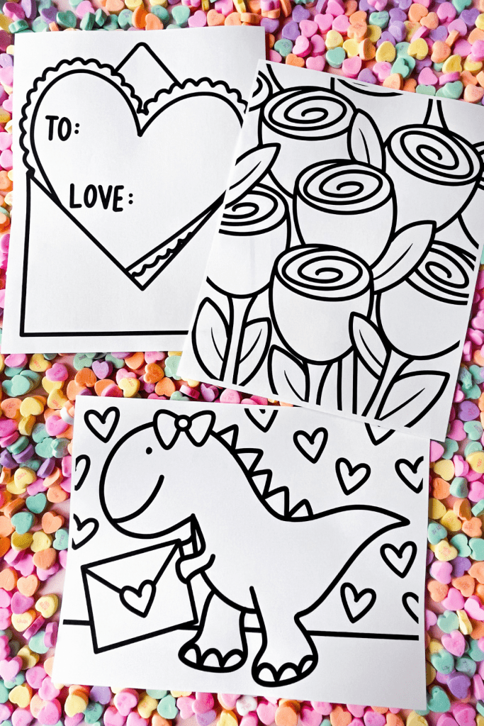 Valentines day coloring pages