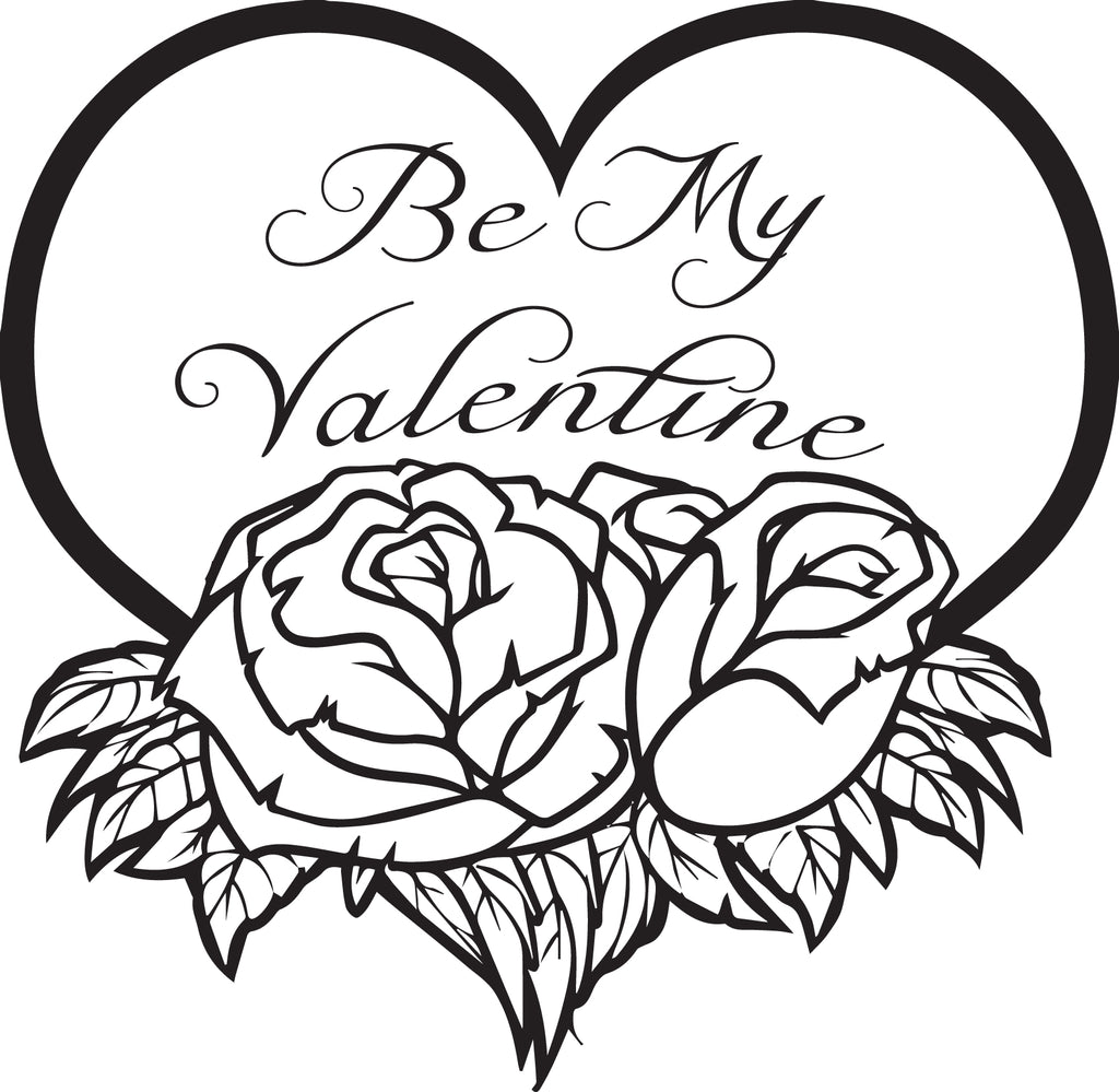 Printable be my valentine coloring page for kids â