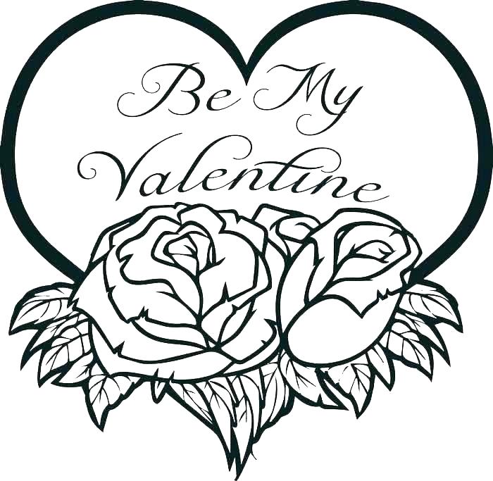 Valentine heart coloring pages