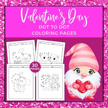 Valentines day dot to dot coloring pages connect the dots