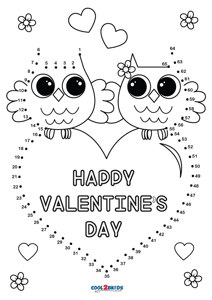 Free printable valentine dot to dot