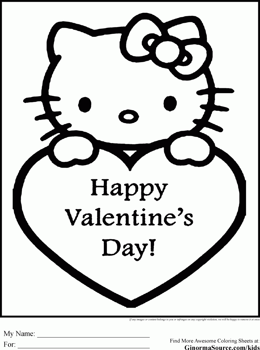 Coloring pages for kids valentines day