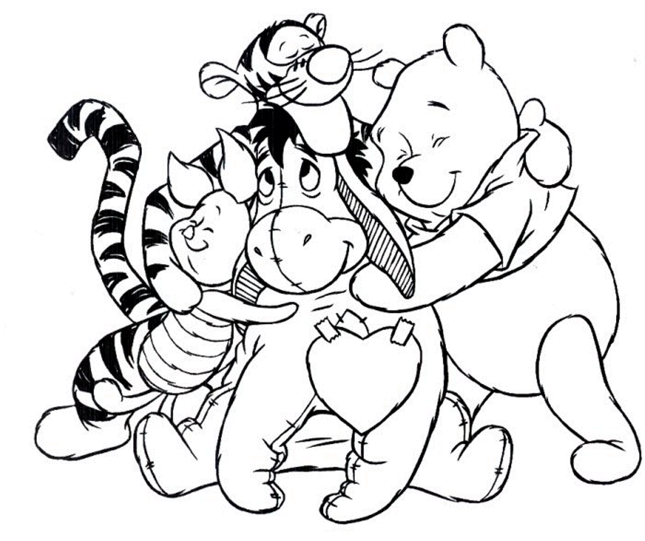 Coloring pages free printable winnie the pooh coloring pages image ideas