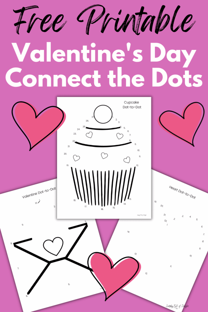 Valentines day dot to dot free printables