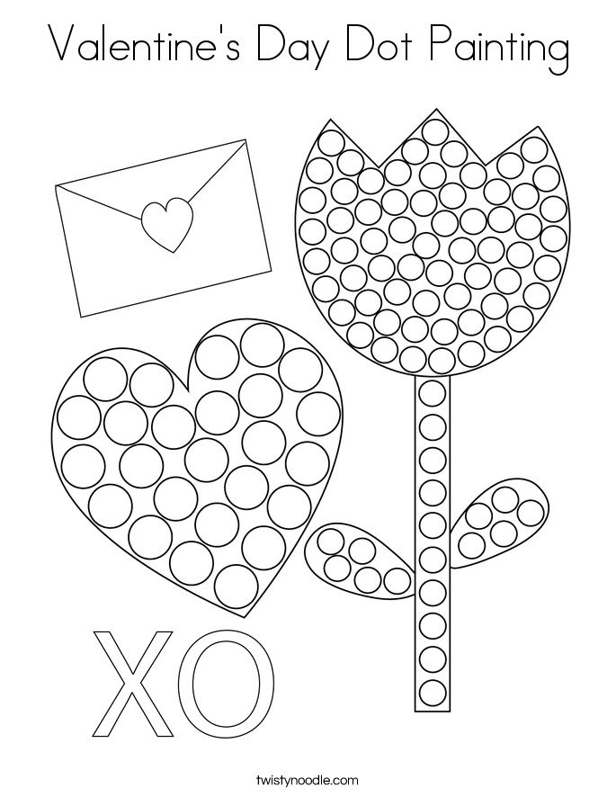 Valentine dot to dot printables