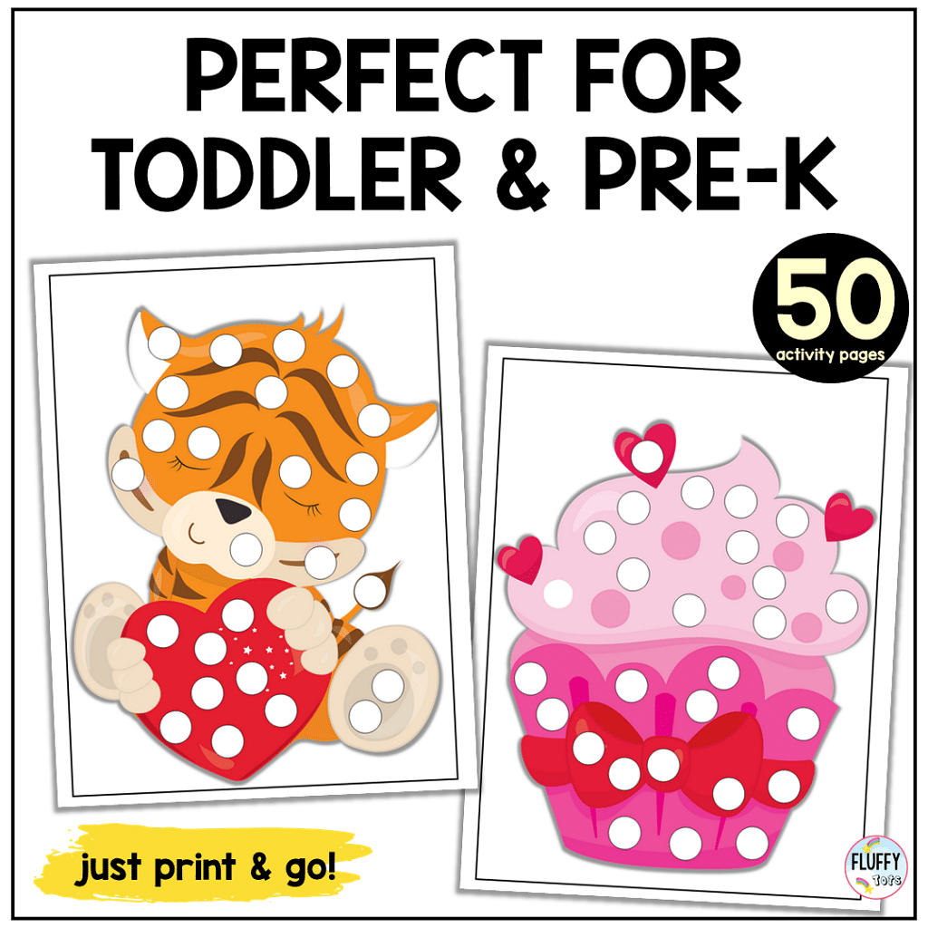 Adorable pages of valentines day dot printables