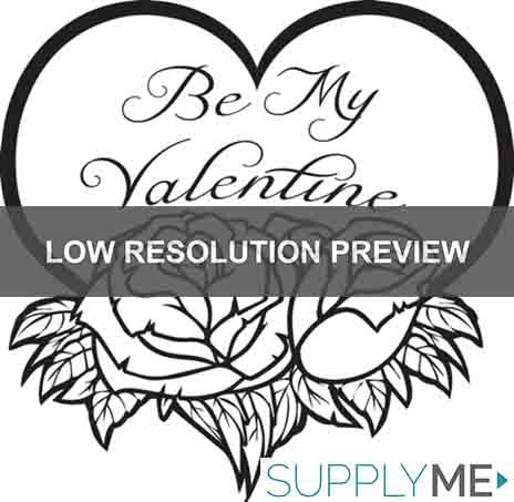 Printable be my valentine coloring page for kids â