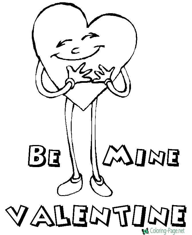 Valentines day coloring pages