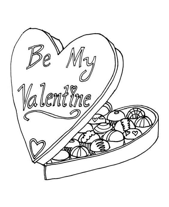 Free easy to print valentines day coloring pages