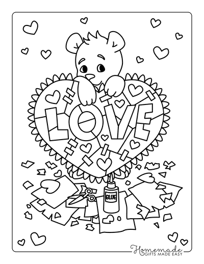 Free printable valentines day coloring pages