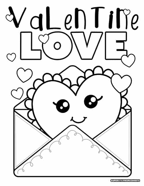 Valentines day coloring pages