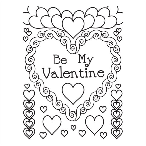 Valentines day coloring pages