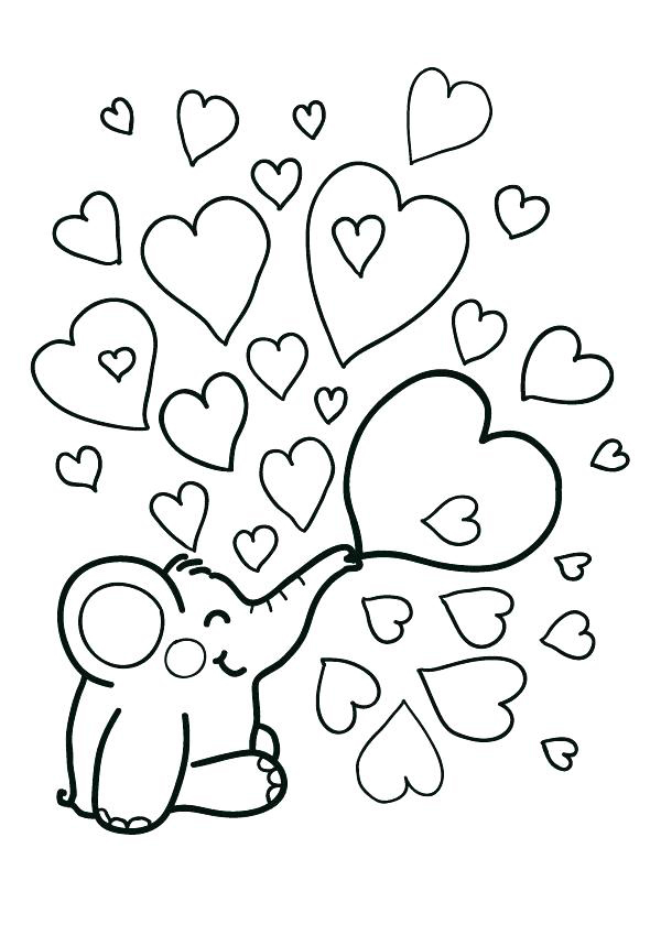 Valentine heart coloring pages