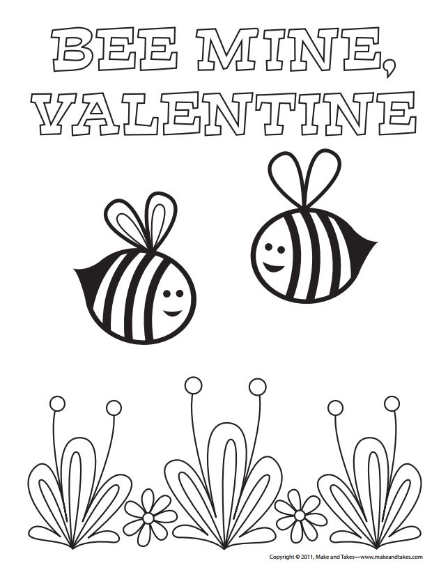 Free printable valentines day coloring pages