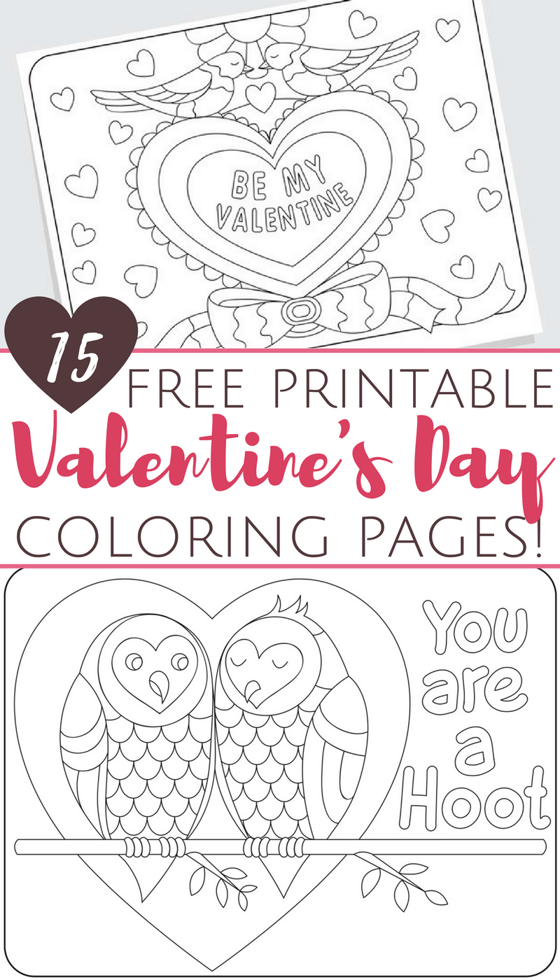 Free printable valentines day coloring pages for adults and kids